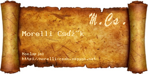 Morelli Csák névjegykártya